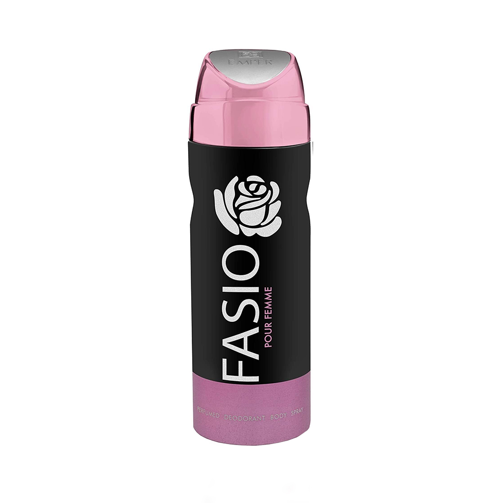 d0a02b086b8866974b325ef97a20eed6 اسپری زنانه امپر مدل فاسیو Fasio حجم 200 میلی لیتر اورجینال - Image 1